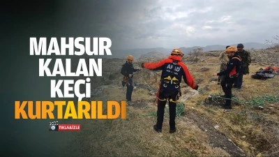 Mahsur kalan ke&ccedil;i kurtarıldı