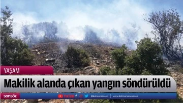 Makilik alanda &ccedil;ıkan yangın s&ouml;nd&uuml;r&uuml;ld&uuml;