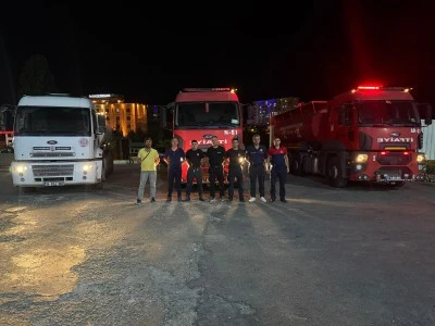 Mardin B&uuml;y&uuml;kşehir Belediyesi'nden Diyarbakır'daki &ouml;rt&uuml; yangınına destek