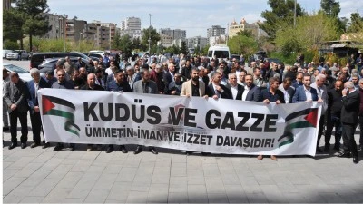 Mardin'de İsrail'in Gazze'ye saldırıları protesto edildi
