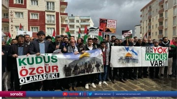 Mardin'de İsrail'in Gazze'ye y&ouml;nelik saldırıları protesto edildi