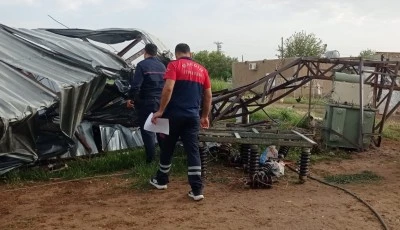 Mardin'de sağanak, fırtına ve toz taşınımı etkili oldu