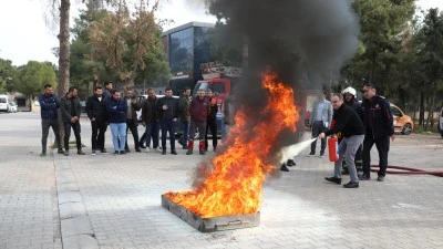 Mardin OSB'de yangın eğitimi ve tahliye tatbikatı ger&ccedil;ekleştirildi