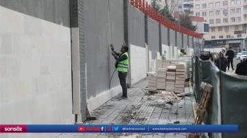 Mardin Polisevi duvarı yenileniyor