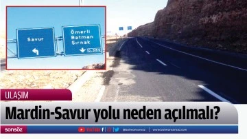 Mardin-Savur yolu neden a&ccedil;ılmalı?
