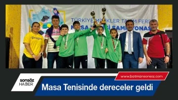 Masa Tenisinde dereceler geldi