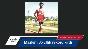 Mazlum 35 yıllık rekoru kırdı