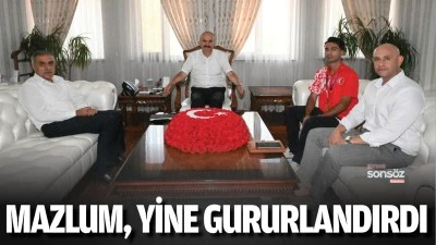 Mazlum, yine gururlandırdı