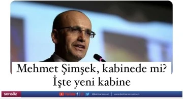 Mehmet Şimşek, kabinede mi? İşte yeni kabine