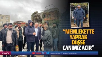 &ldquo;Memlekette yaprak d&uuml;şse canımız acır&rdquo;