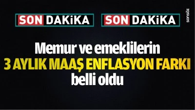 Memur ve emeklilerin 3 aylık maaş enflasyon farkı belli oldu