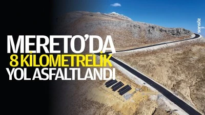 Mereto&rsquo;da 8 kilometrelik yol asfaltlandı