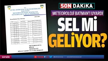 Meteoroloji Batman&rsquo;ı uyardı; Sel mi geliyor?