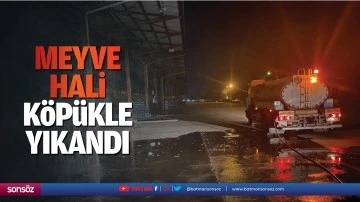 Meyve Hali k&ouml;p&uuml;kle yıkandı