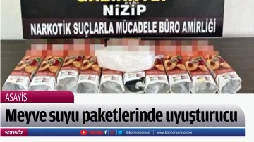 Meyve suyu paketlerinde uyuşturucu