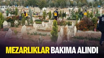 Mezarlıklar bakıma alındı