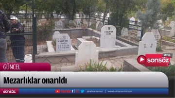 Mezarlıklar onarıldı