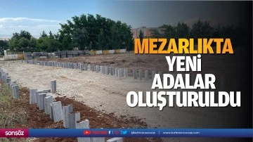 Mezarlıkta yeni adalar oluşturuldu