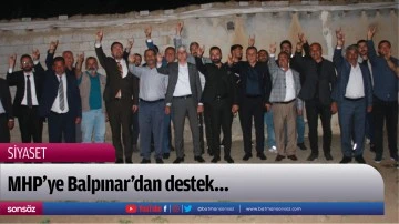 MHP&rsquo;ye Balpınar&rsquo;dan destek&hellip;