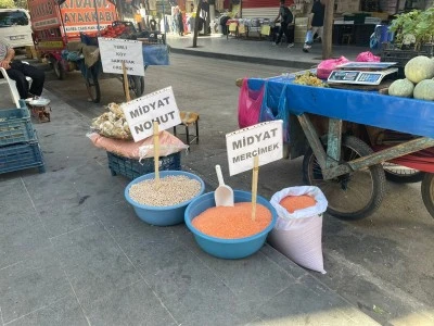Midyat mercimek ve nohudu, pazarın g&ouml;zdesi