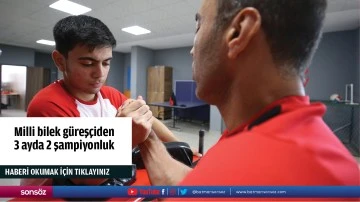 Milli bilek g&uuml;reş&ccedil;iden 3 ayda 2 şampiyonluk