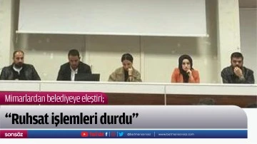 Mimarlardan belediyeye eleştiri