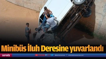 Minib&uuml;s İluh Deresine yuvarlandı
