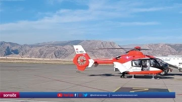 Minik Ahmet ambulans helikopterle Elazığ'a sevk edildi