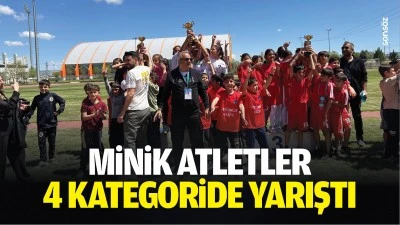 Minik atletler 4 kategoride yarıştı
