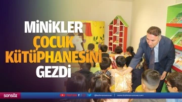 Minikler, &ccedil;ocuk k&uuml;t&uuml;phanesini gezdi