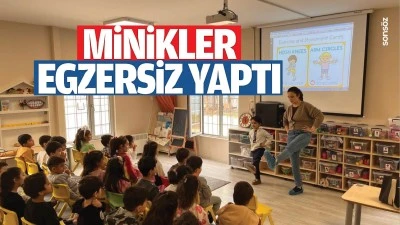Minikler egzersiz yaptı