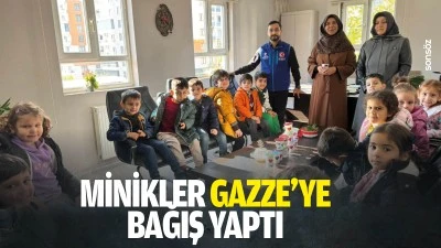 Minikler Gazze&rsquo;ye bağış yaptı
