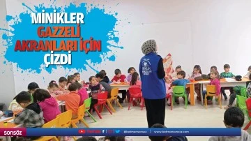 Minikler, Gazzeli akranları i&ccedil;in &ccedil;izdi