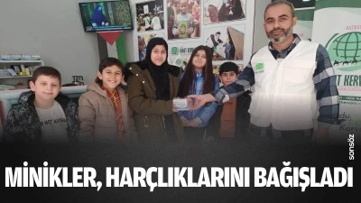 Minikler, har&ccedil;lıklarını bağışladı