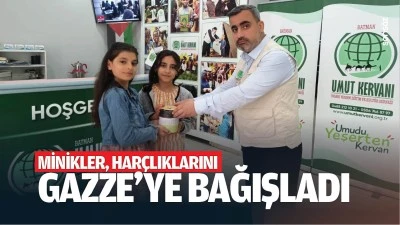 Minikler, har&ccedil;lıklarını Gazze&rsquo;ye bağışladı