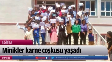Minikler karne coşkusu yaşadı