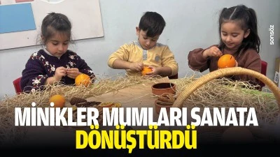 Minikler mumları sanata d&ouml;n&uuml;şt&uuml;rd&uuml;