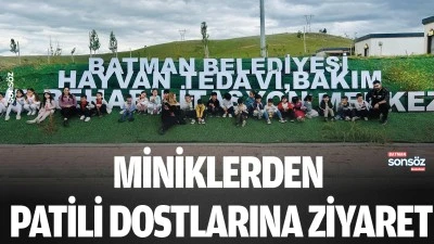 Minikler, patili dostlarını ziyaret etti