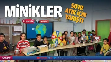 Minikler sıfır atık i&ccedil;in yarıştı