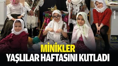 Minikler, yaşlılar haftasını kutladı