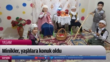 Minikler, yaşlılara konuk oldu