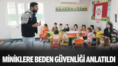 Miniklere beden g&uuml;venliği anlatıldı