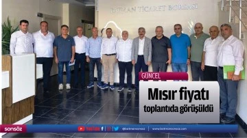Mısır fiyatı, toplantıda g&ouml;r&uuml;ş&uuml;ld&uuml;