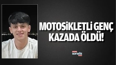 Motosikletli gen&ccedil;, kazada &ouml;ld&uuml;!
