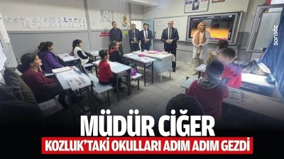 M&uuml;d&uuml;r Ciğer, Kozluk&rsquo;taki okulları adım adım gezdi