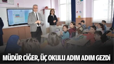 M&uuml;d&uuml;r Ciğer, &uuml;&ccedil; okulu adım adım gezdi