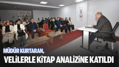 M&uuml;d&uuml;r Kurtaran, velilerle kitap analizine katıldı
