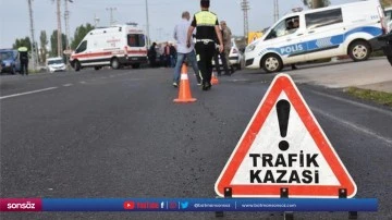 Mudurnu'da kaza yapan otomobildeki karı koca yaralandı