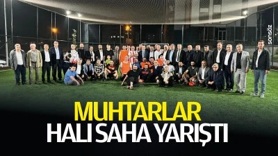 Muhtarlar halı saha yarıştı