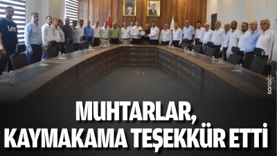 Muhtarlar, kaymakama teşekk&uuml;r etti